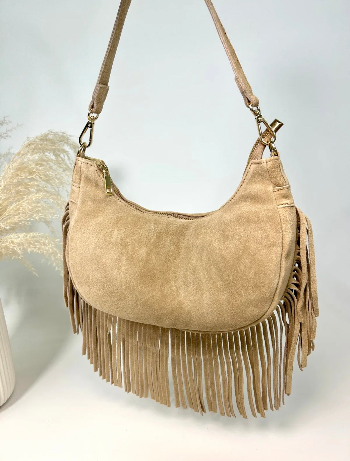 Sac à frange MAYA 100% cuir (pré commande, expédition d'ici le 10/09)