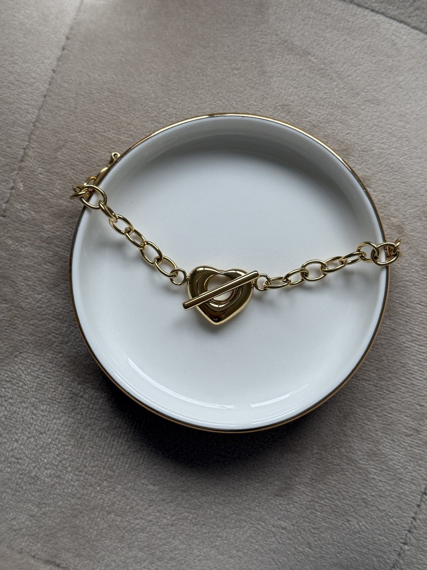 Bracelet gros maillon COEUR