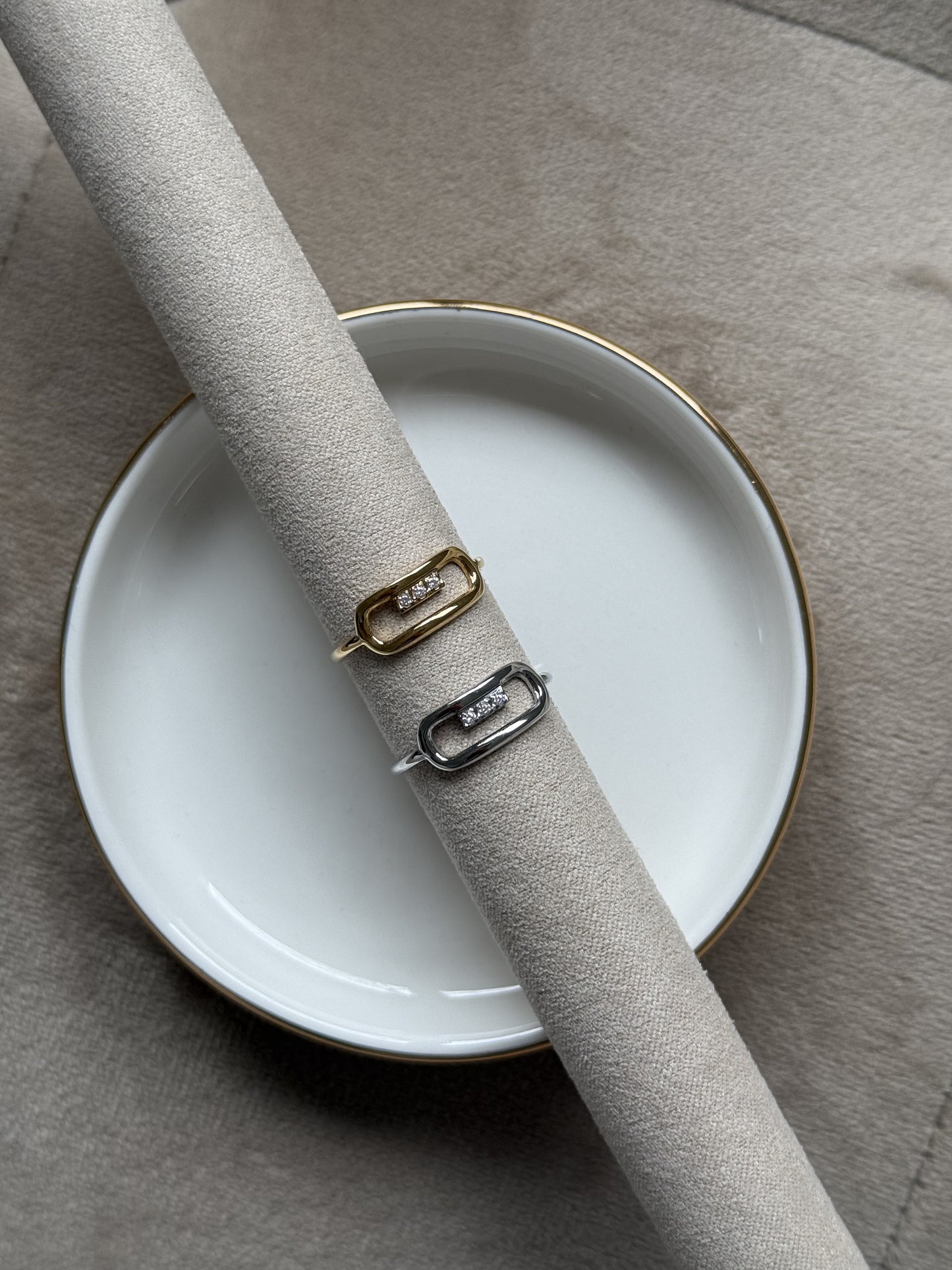 Bague dorée MESSIA