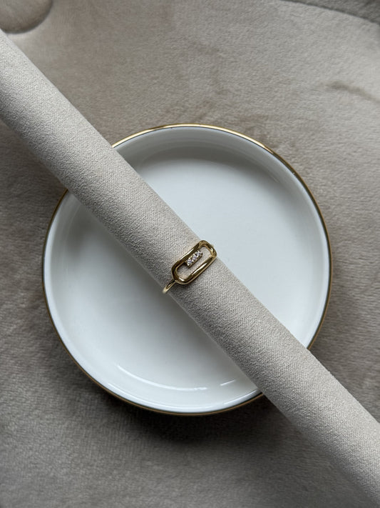 Bague dorée MESSIA