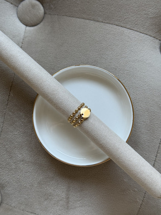 Bague dorée PAMPILLE