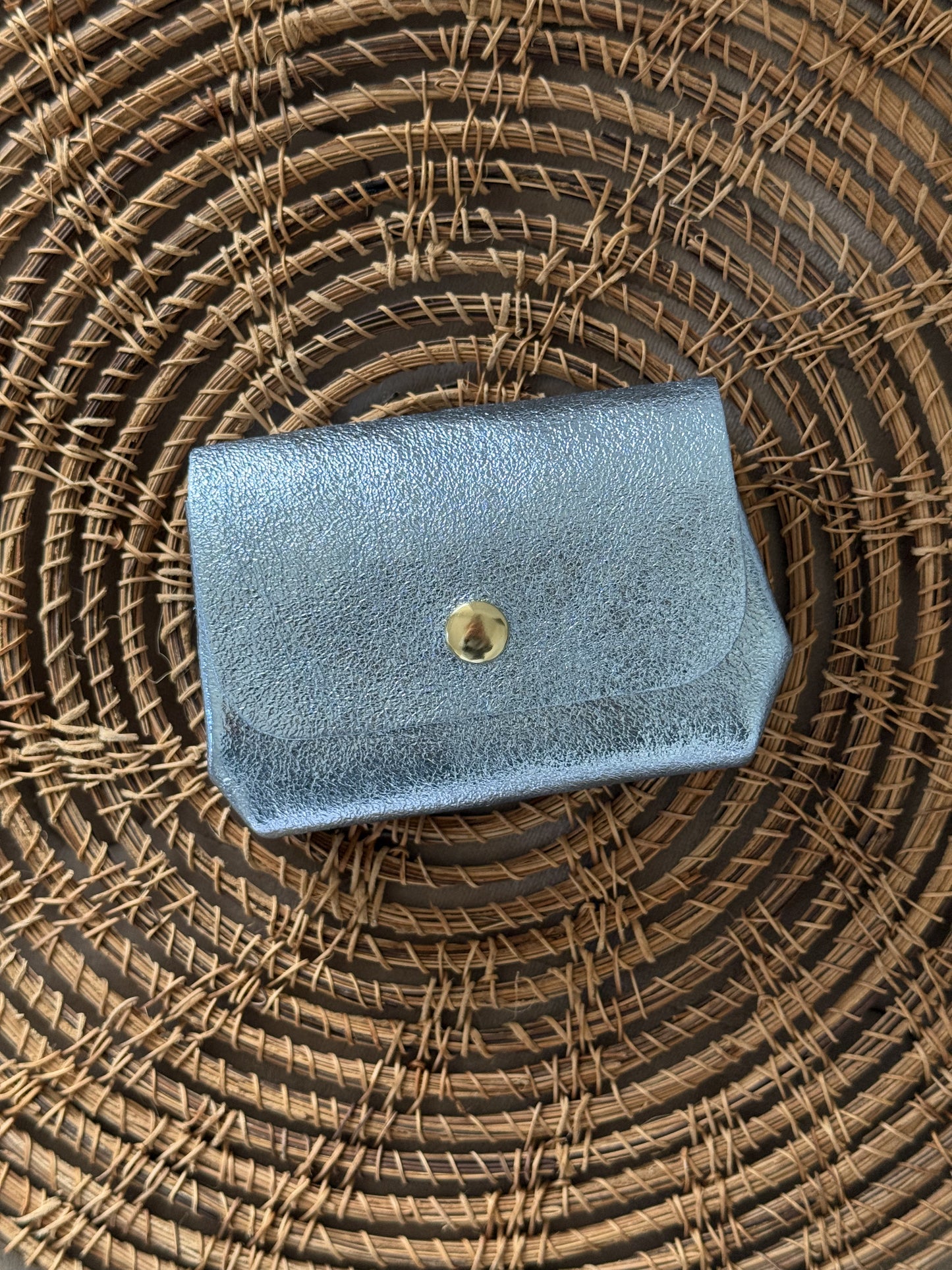 PORTE-MONNAIE BLEU 100% CUIR