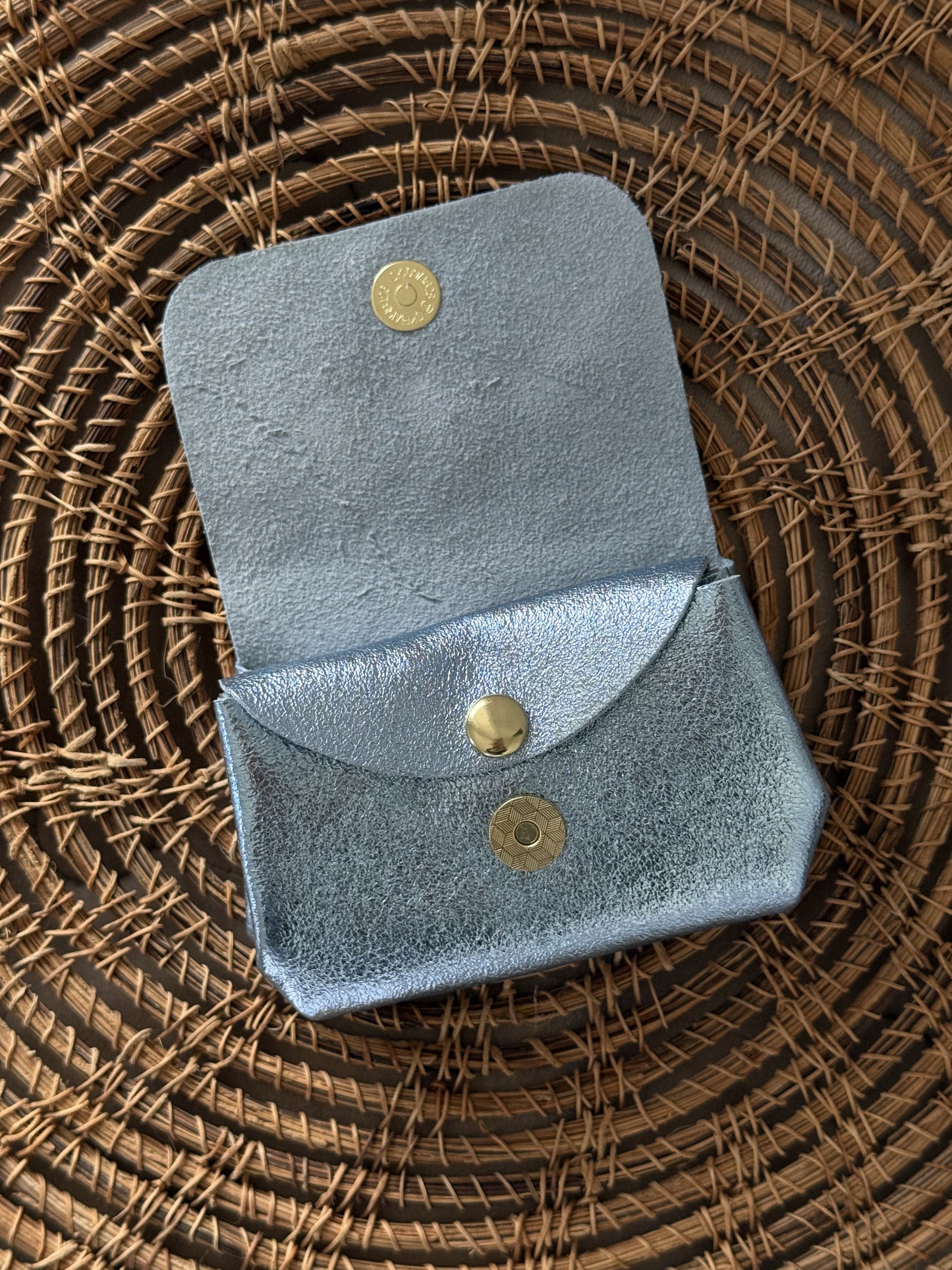 PORTE-MONNAIE BLEU 100% CUIR
