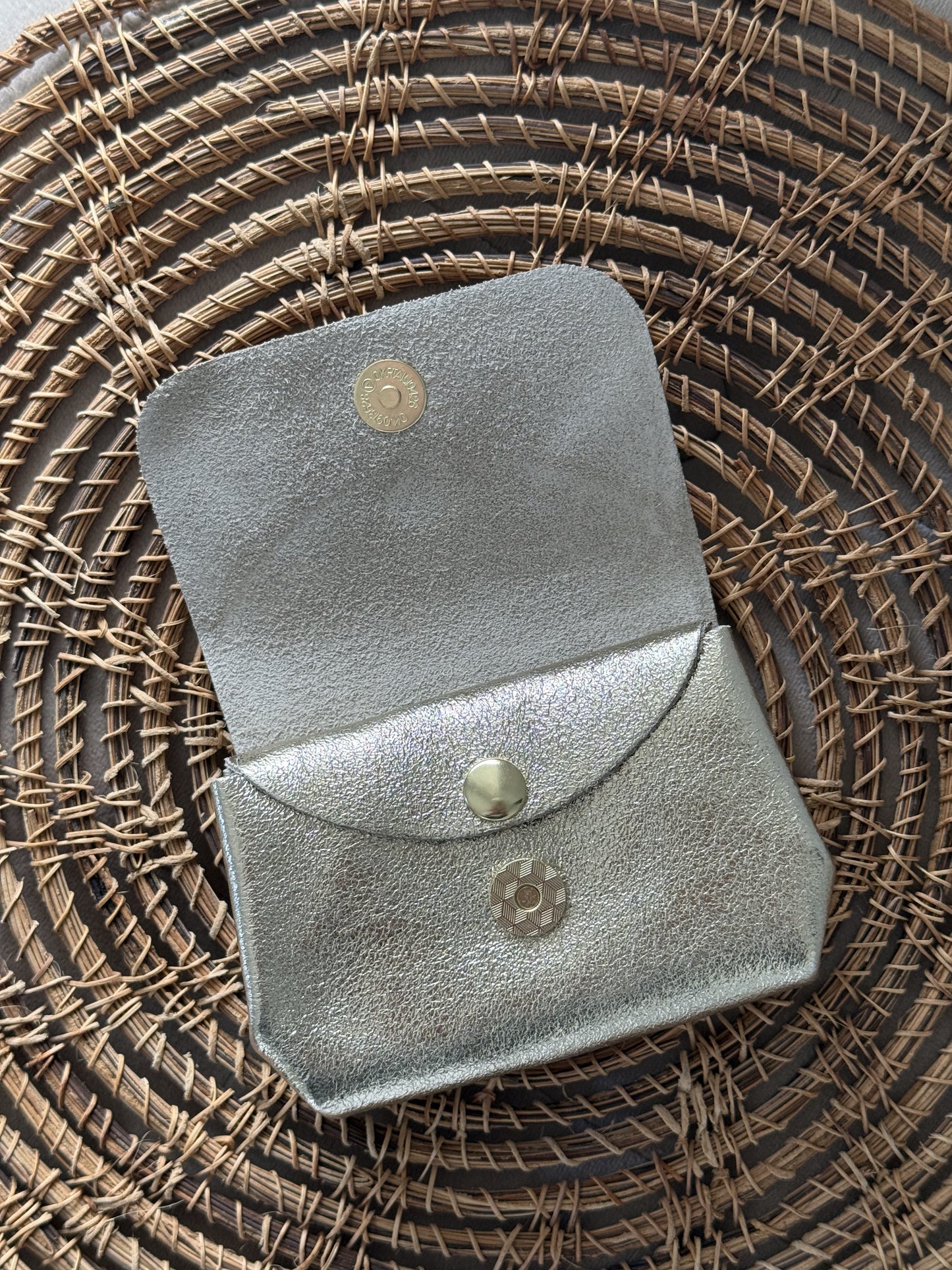 PORTE-MONNAIE DORÉ 100% CUIR