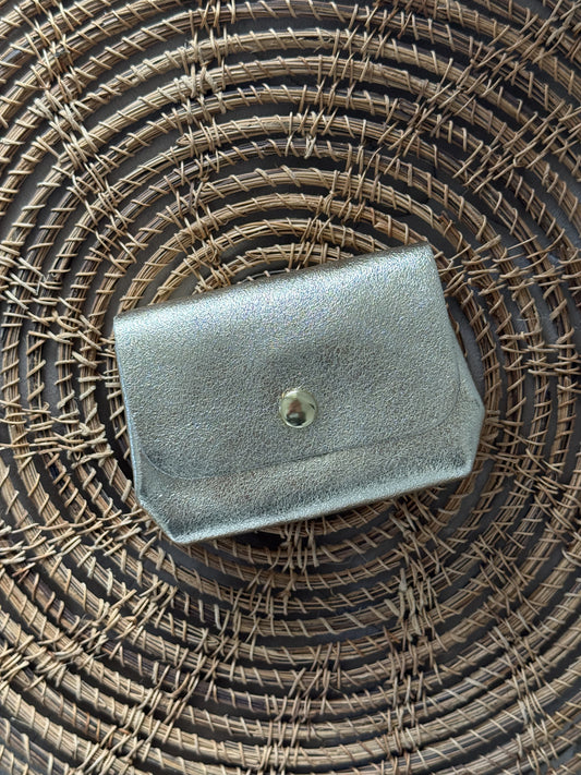 PORTE-MONNAIE DORÉ 100% CUIR