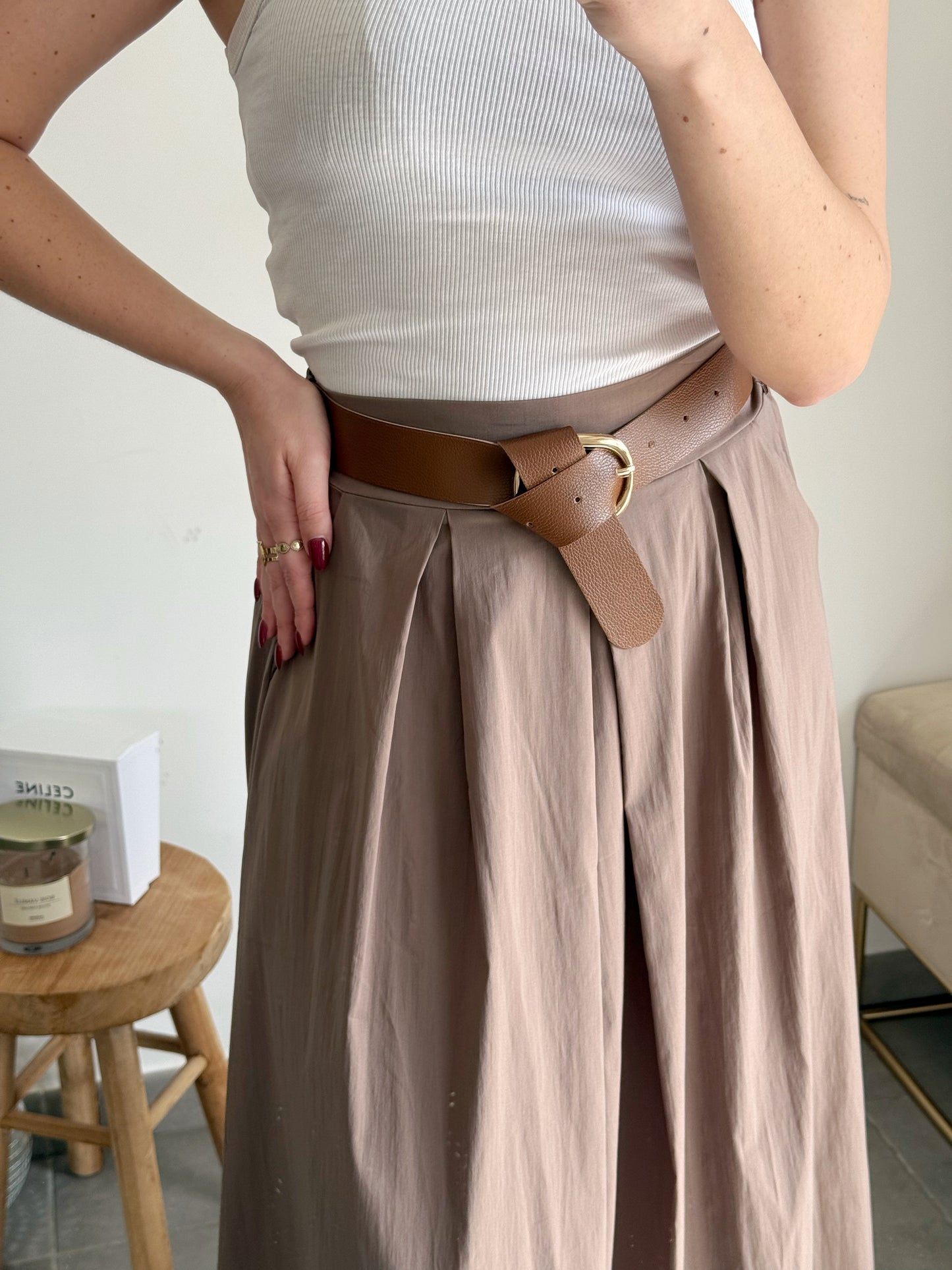 Jupe longue MAÉ avec ceinture