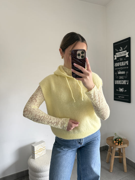 Pull sans manches à capuche SASHA