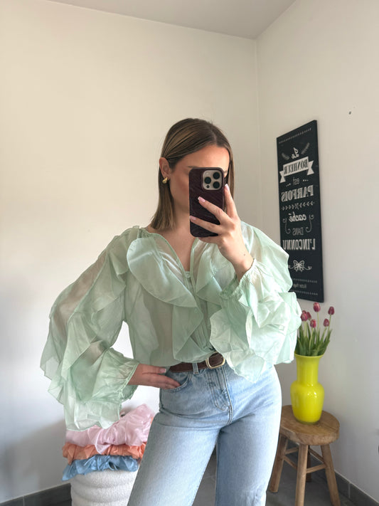 BLOUSE ELSA VERT D'EAU