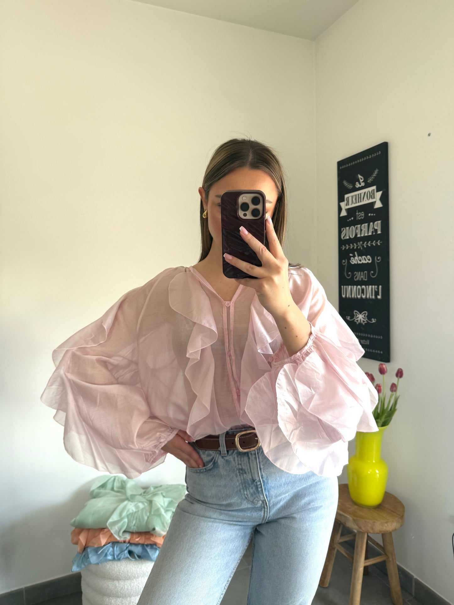 BLOUSE ELSA ROSE PÂLE