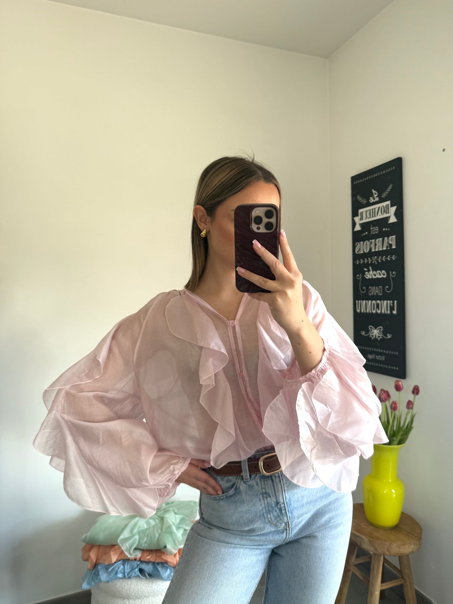 BLOUSE ELSA ROSE PÂLE