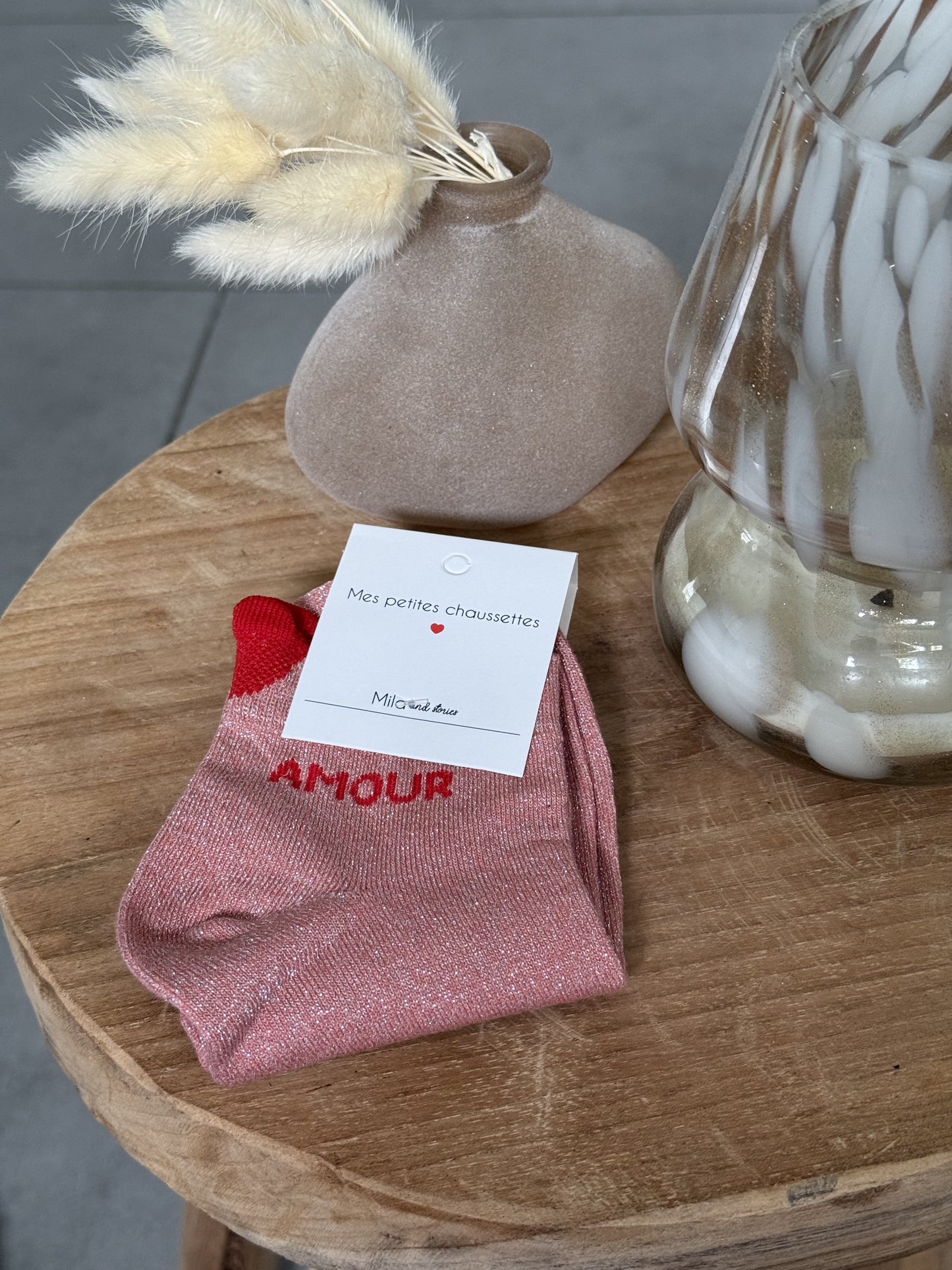Chaussettes à paillettes AMOUR