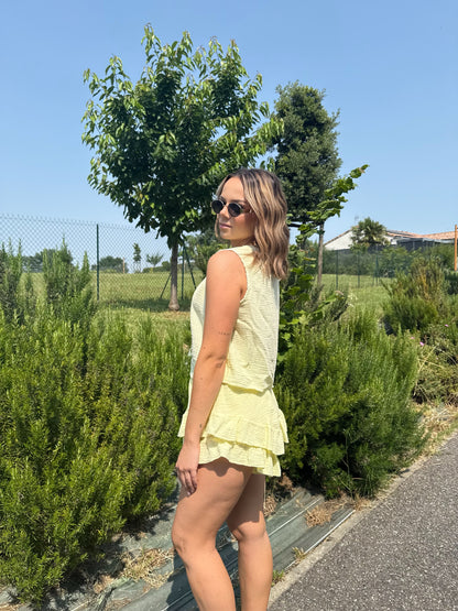Jupe-short jaune Louane