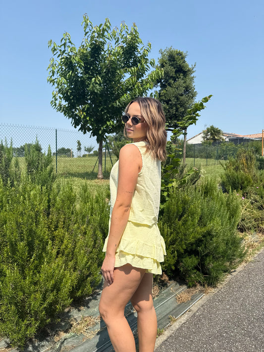 Jupe-short jaune Louane