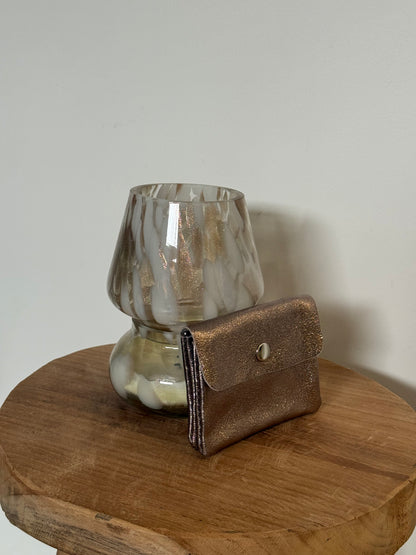 PORTE MONNAIE GRIS 100% CUIR