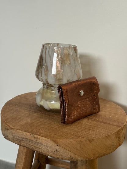 PORTE MONNAIE CAMEL 100% CUIR