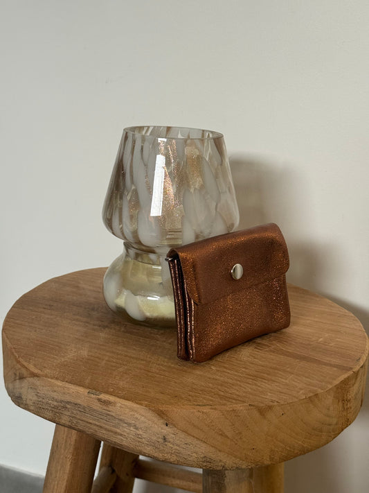 PORTE MONNAIE CAMEL 100% CUIR