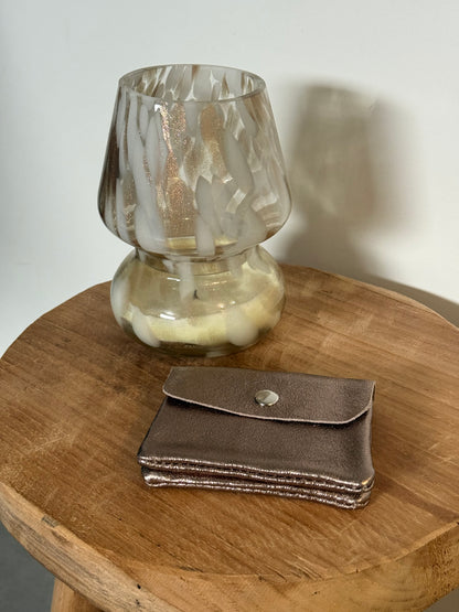 PORTE MONNAIE GRIS 100% CUIR