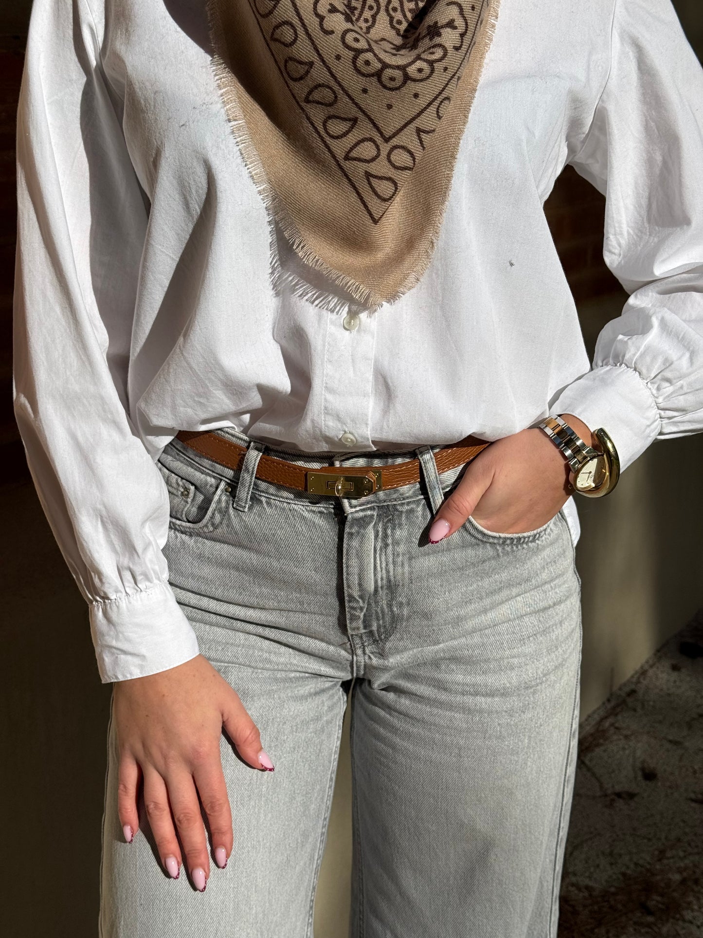 CEINTURE AJUSTABLE CUIR