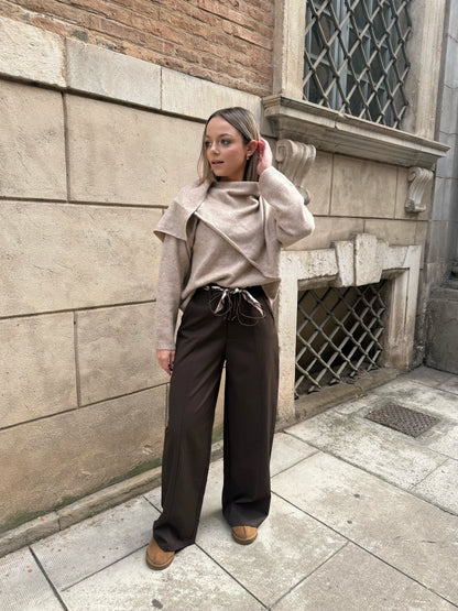 PANTALON DROIT CHOCOLAT