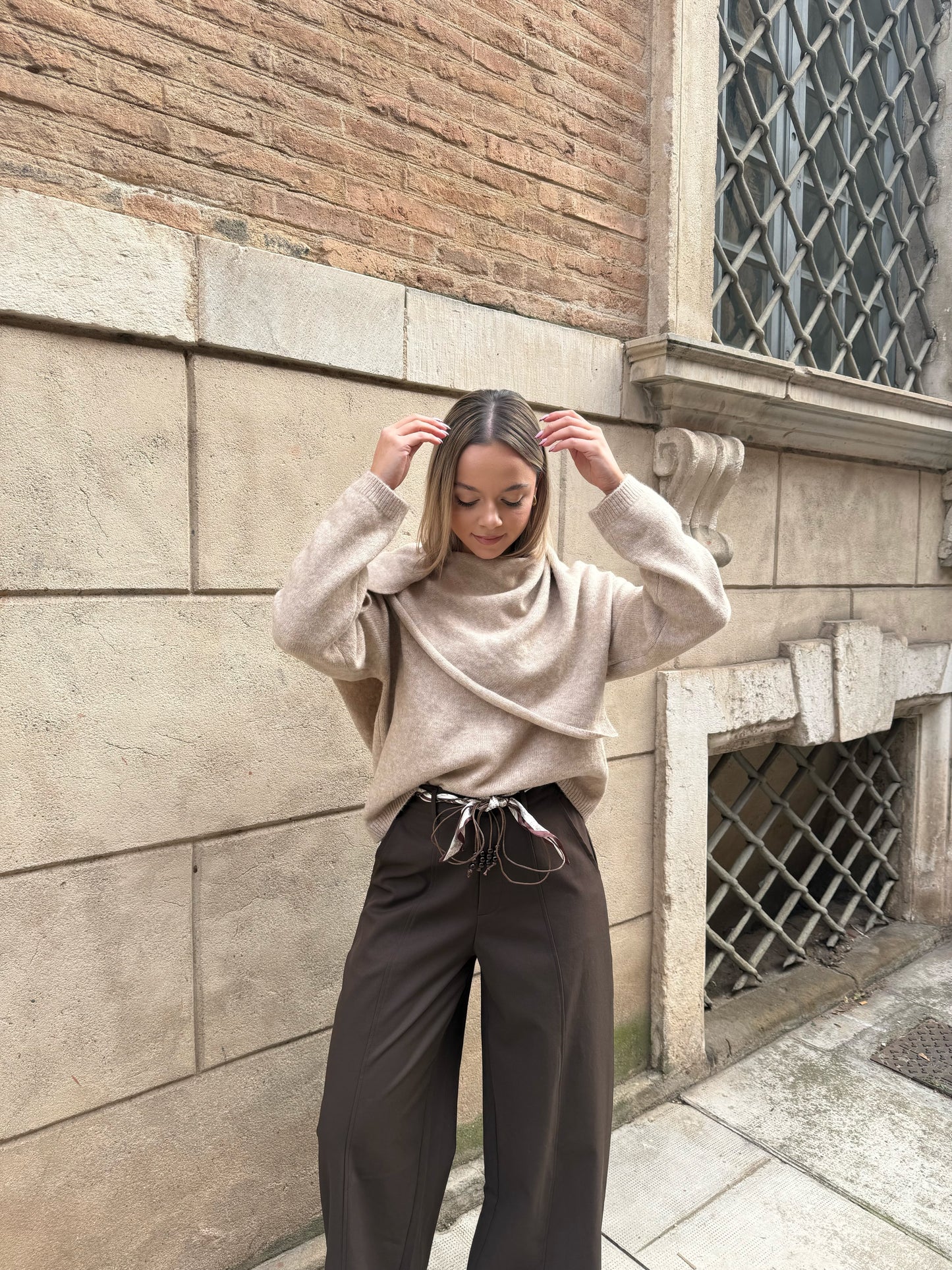 PULL ÉCHARPE GARANCE