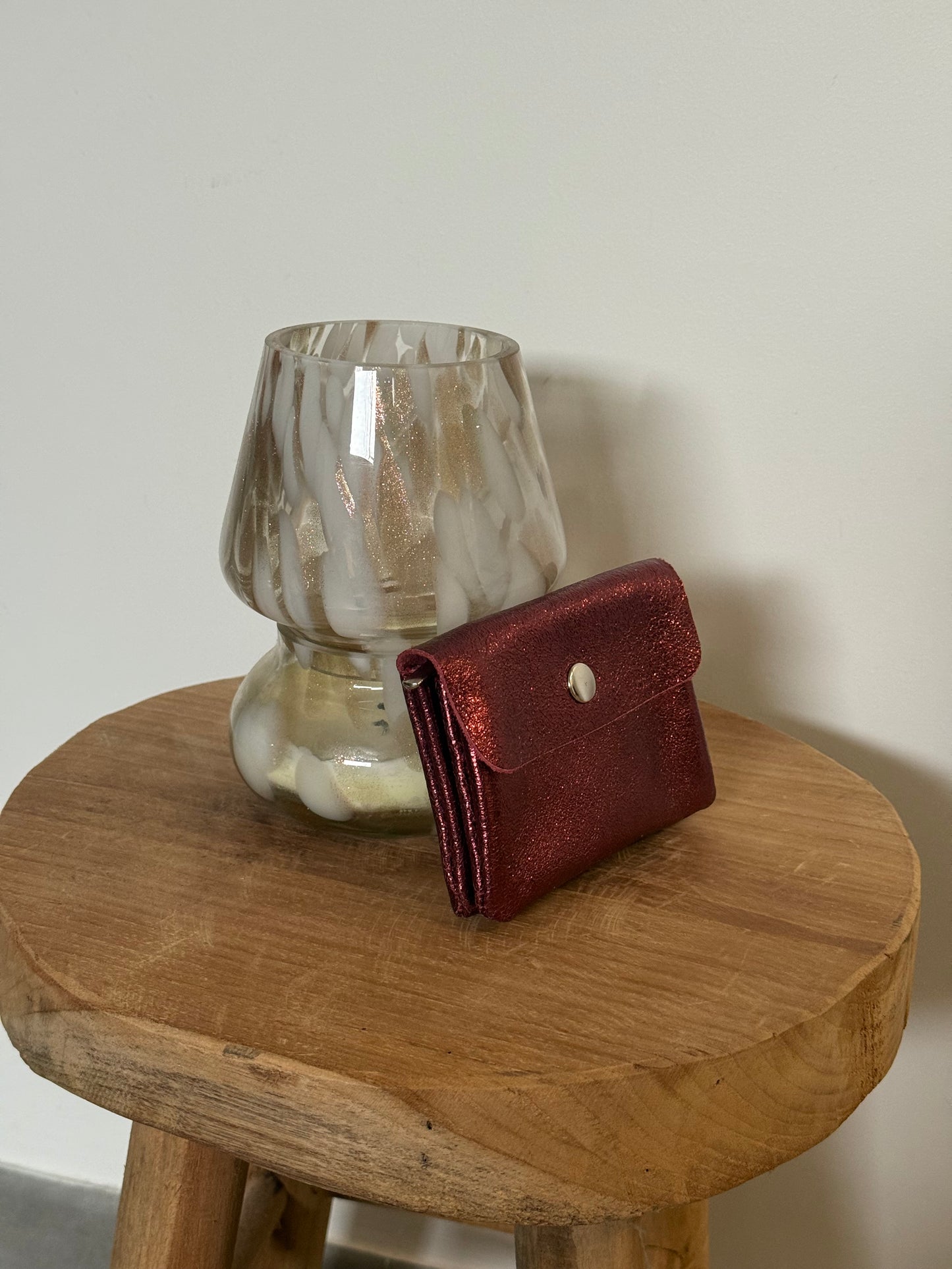 PORTE MONNAIE BORDEAUX 100% CUIR