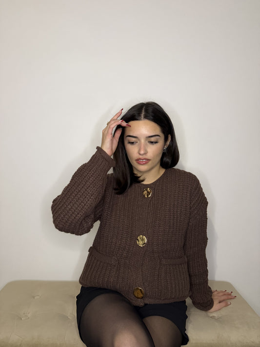 Gilet chocolat ALMA