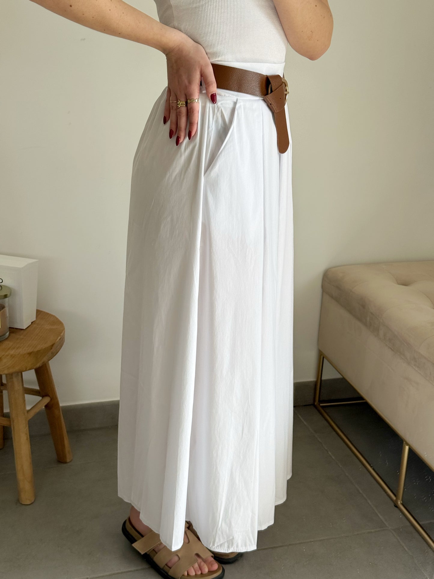 Jupe longue MAÉ avec ceinture