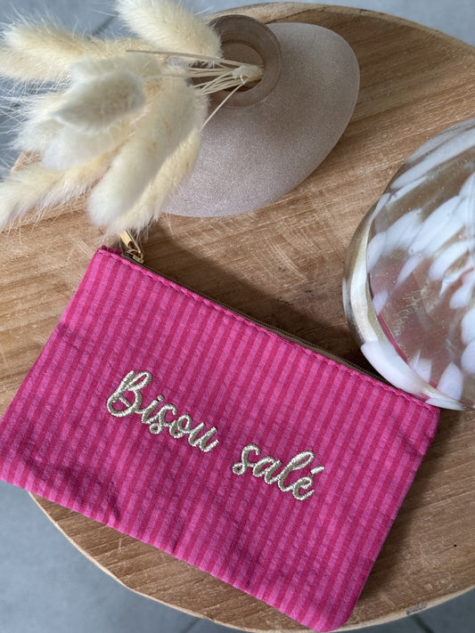 Pochette rose BISOU SALÉ