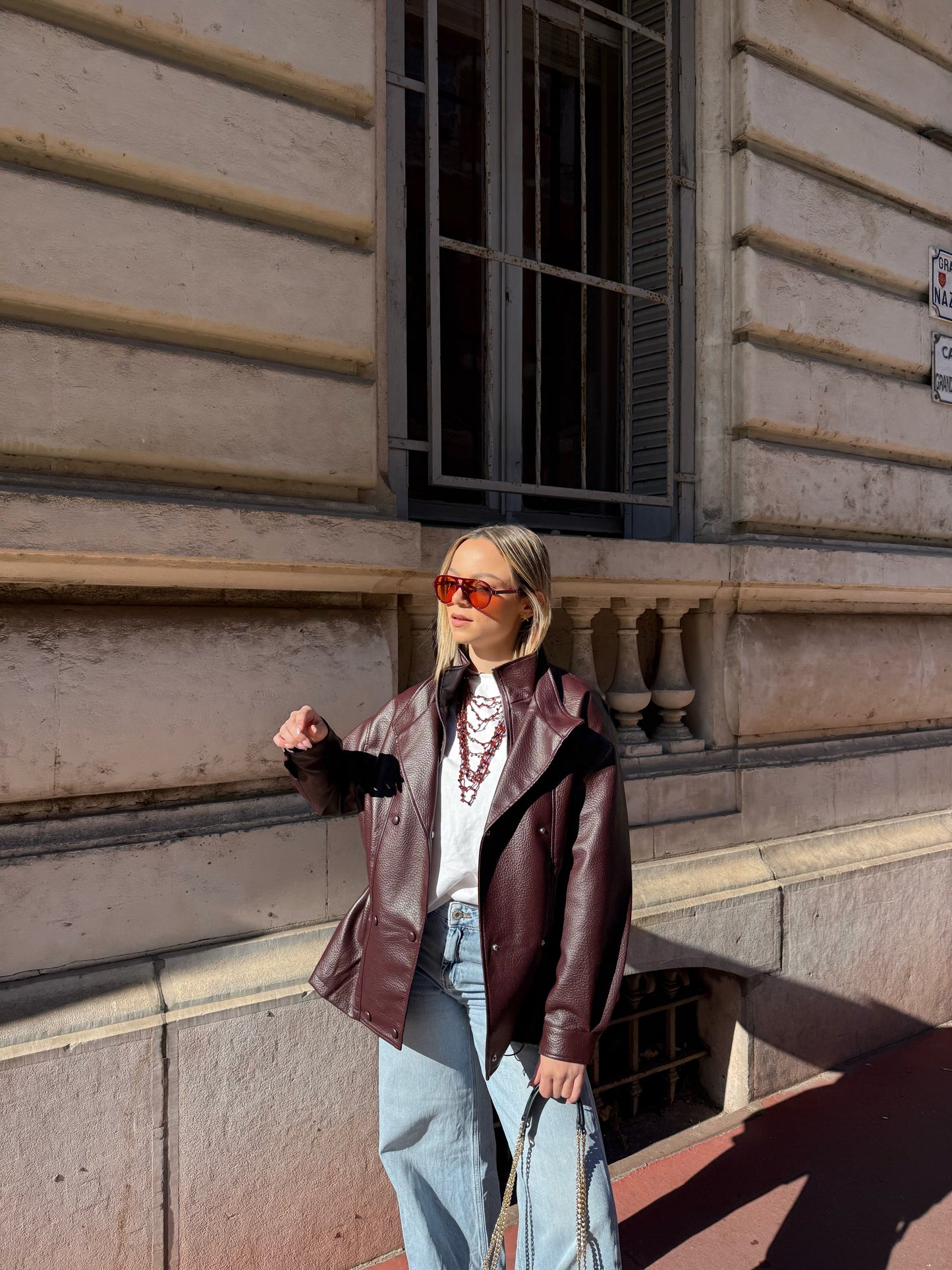 Veste simili cuir Naëlle